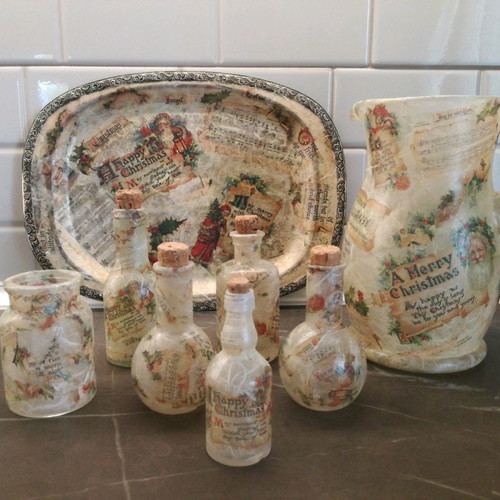Decorative kitchen set used, Christmas, handmade