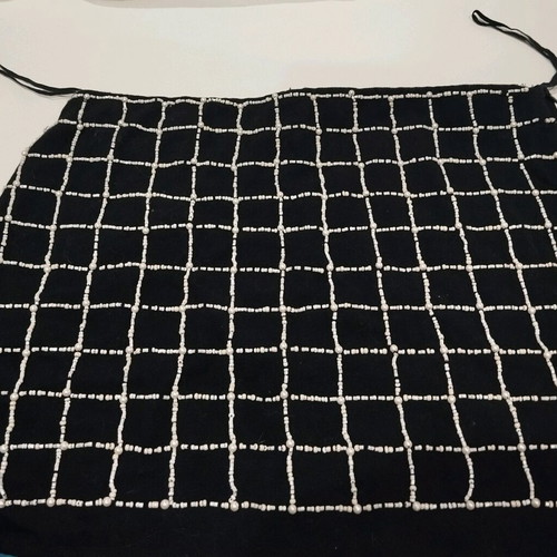 Zara mini skirt with pearls used, size M, black