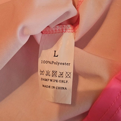 Long-sleeve leather dress used, pink, size L