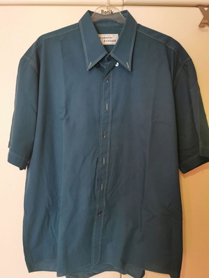 Roberto Forlani Petrol Blue Short Sleeve Shirt XL like new