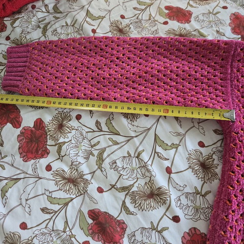 Benetton Sweater like new, pink and orange