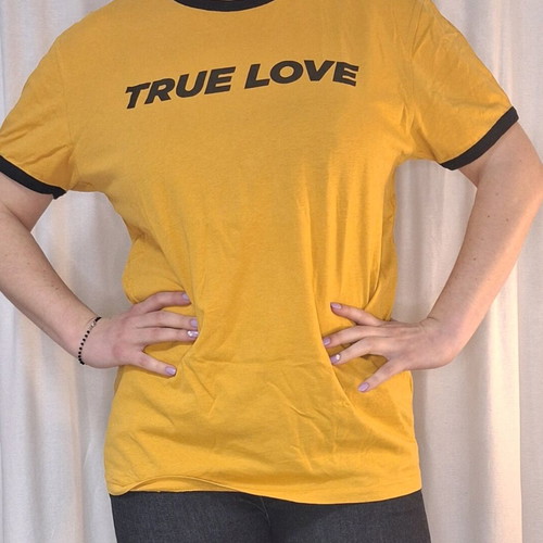 Bershka long men's t-shirt like new, yellow, size M