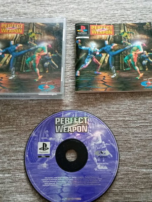 Perfect Weapon PS1 game, action fighting, complete in box