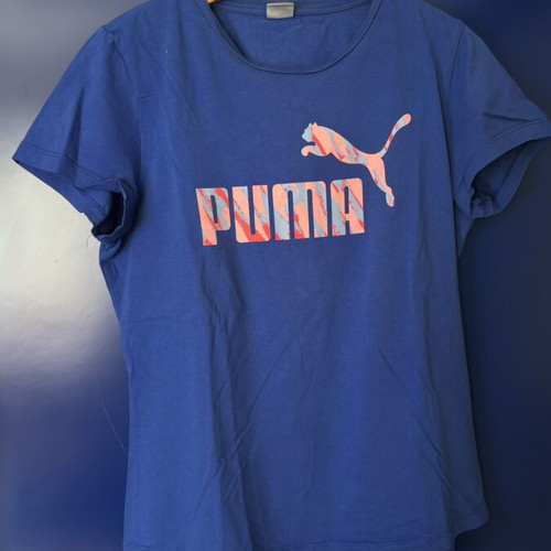 Puma women's short-sleeve t-shirt blue pink like new, XL