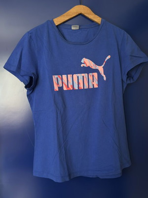 Puma women's short-sleeve t-shirt blue pink like new, XL
