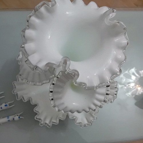 Glass vase used, vintage piece 1960-1970
