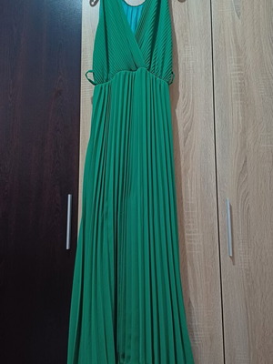Pleated dress like new, green, one size