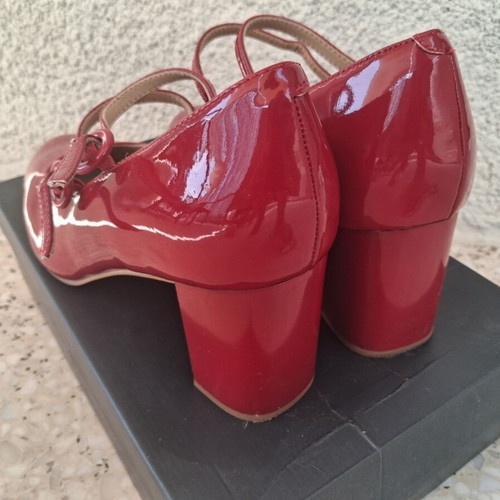 Sergio Bardi red patent leather pumps size 40