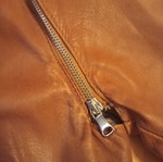 Denny Rose women's leather jacket used, size L, brown