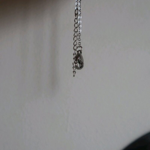 Steel spiral necklace new, handmade, silver color