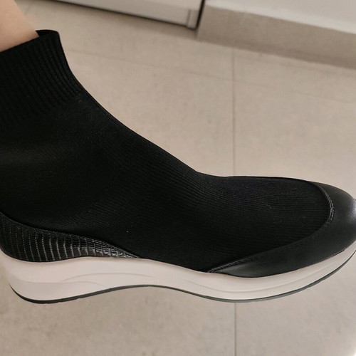 Black sock boots Maria Mare like new, size 36
