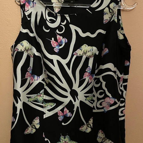 Murek Fashion Silk Women's Blouse like new, black and white