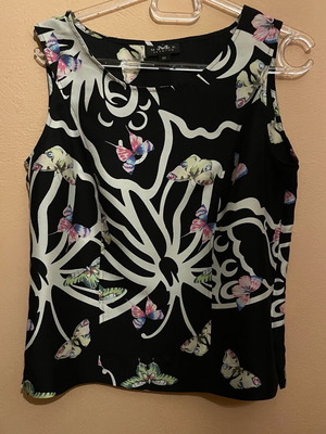 Murek Fashion Silk Women's Blouse like new, black and white
