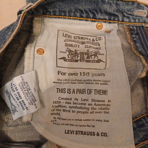 Levi Strauss & Co. No.25 jeans used, blue, length 32