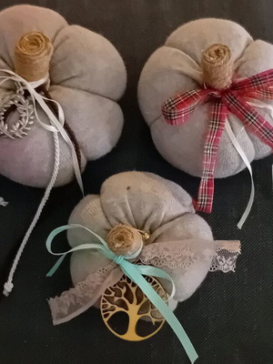 Handmade pumpkins autumn decoration set of 3 new