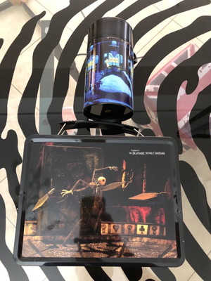 NBX Nightmare Before Christmas Jack Skellington vs Oogie Boogie tin lunchbox with thermos new