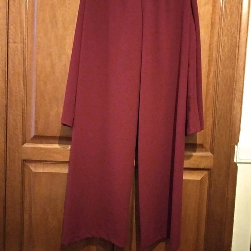 Set jacket with pants like new, burgundy scuba fabric