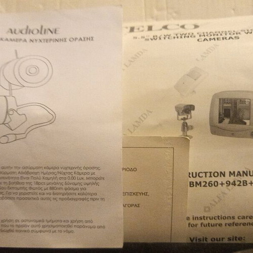 Monitor with two space surveillance cameras new