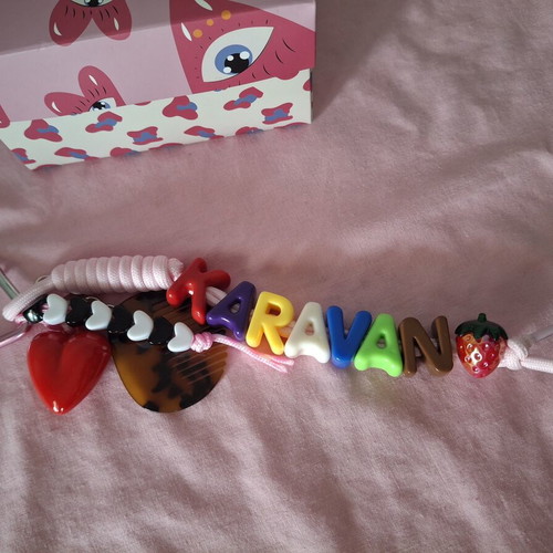 Keychain with Comb Handmade Charm