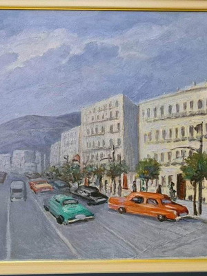 Ελαιογραφία Λεωνίδας Τσεμπερώφ Οδός Σταδίου