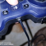 Logitech f310 controller used with right trigger sensitivity and worn cable