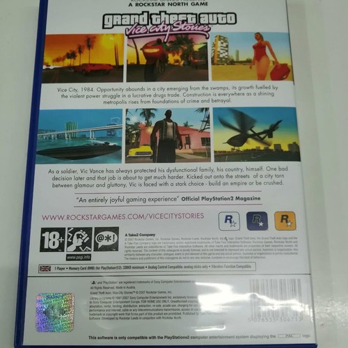 Grand Theft Auto Vice City Stories PS2 game, English