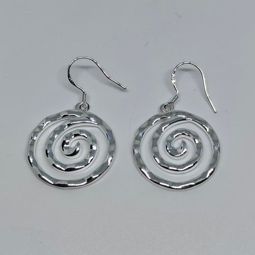 Spiral Earrings silver color like new