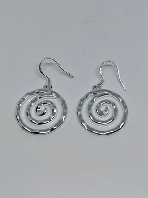 Spiral Earrings silver color like new