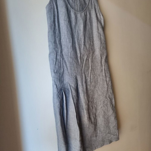 Barco linen dress size S-M like new, gray and blue