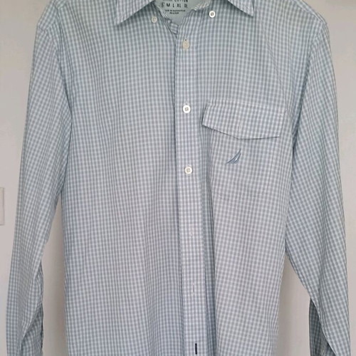Nautica men's shirt used, size M, blue