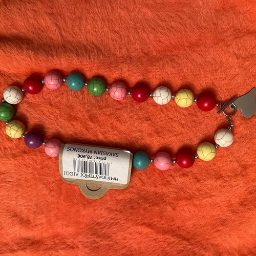 Necklace with semi-precious stones new, design 7