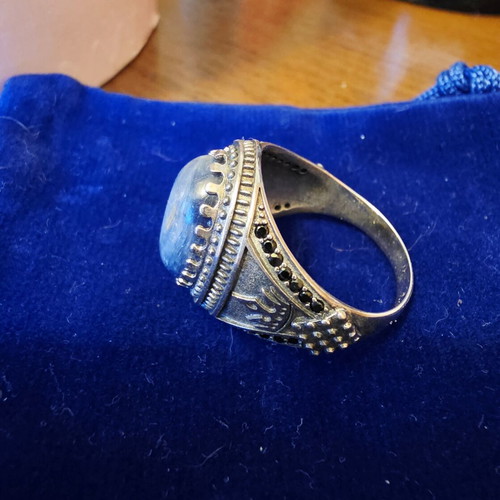 Men's Silver Ring 925 with Natural Pietersite, Handmade, New