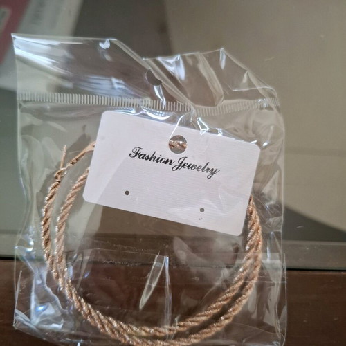 Hoop earrings new, rose gold color