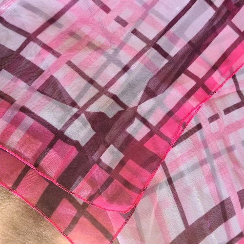 Square pink scarf used, small size