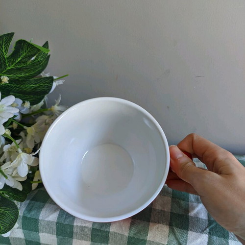Large mug used for coffee or cereals, red