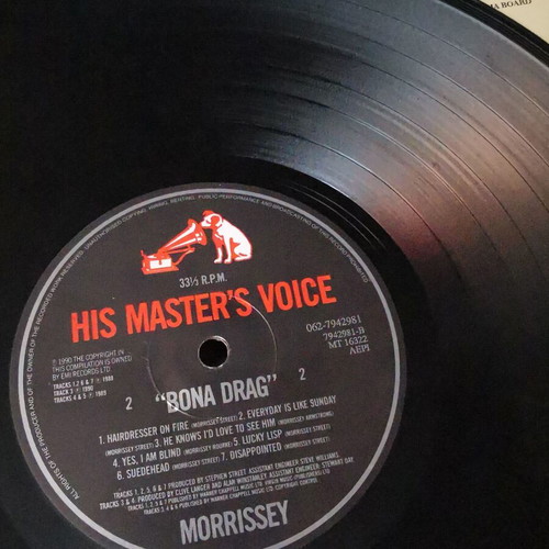 Morrissey Bona Drag LP used, Greek edition 1990 with original inner sleeve