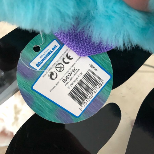 Monsters Inc Sully Soft Furry school bag and wallet set new