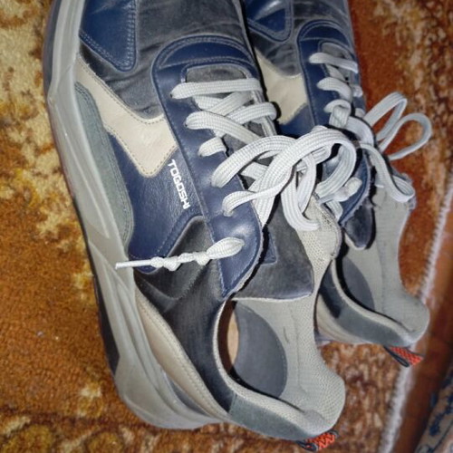 Togoshi men's sneakers like new, gray and blue, size 44