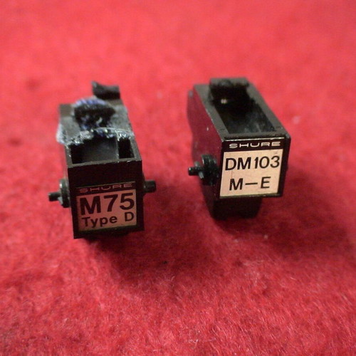Shure DM103 M-E and M-75 Type D heads used, defective without needles