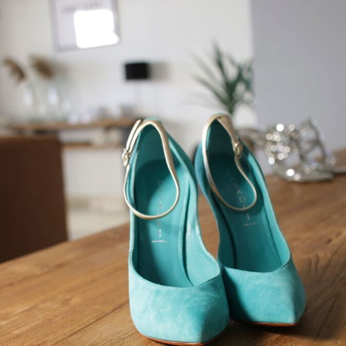 Casadei Blade blue suede pumps new size 39