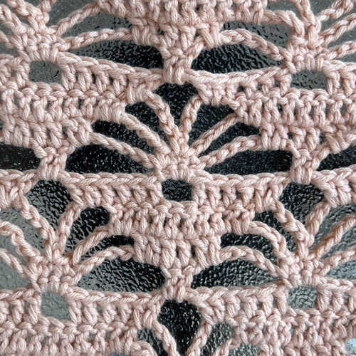 Handmade crochet bandana beige new, 100% cotton