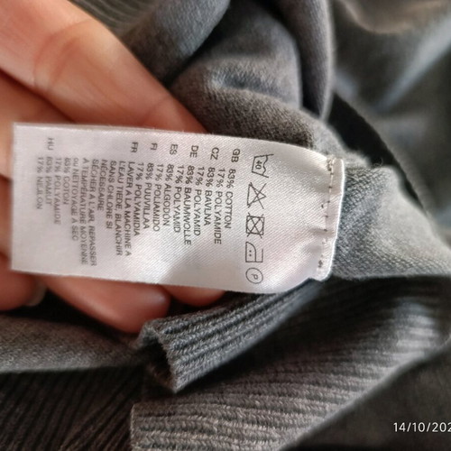 H&M Women's Cotton Pullover 3/4 Sleeve Grey like new