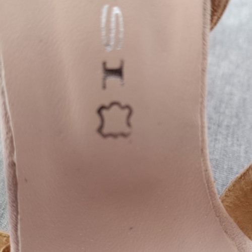Rossi women's high-heeled sandals new, nude suede, size 40