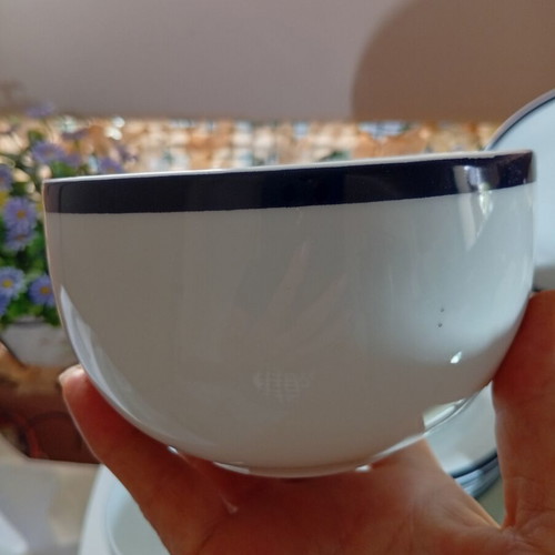 IONIA Mediterranean Blue 31-piece porcelain dinnerware set