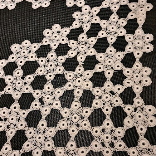 Crochet with tatting used, set of 3 pieces