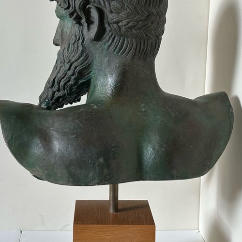 Bust Head of Zeus or Poseidon of Artemision like new, official plaster cast