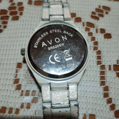 Avon watch used with white strap