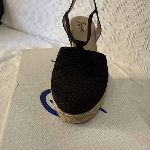 Parex women's black anatomical platform sandals new size 39