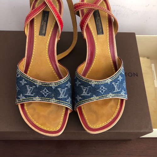 Louis Vuitton women's sandals like new, size 36.5, blue denim