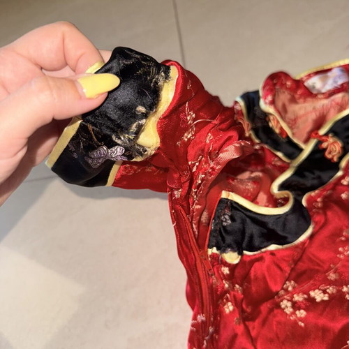 Chinese style costume dress, red